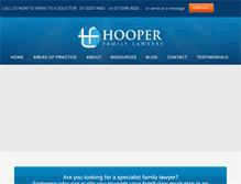 Tablet Screenshot of hooperfamilylawyers.com.au